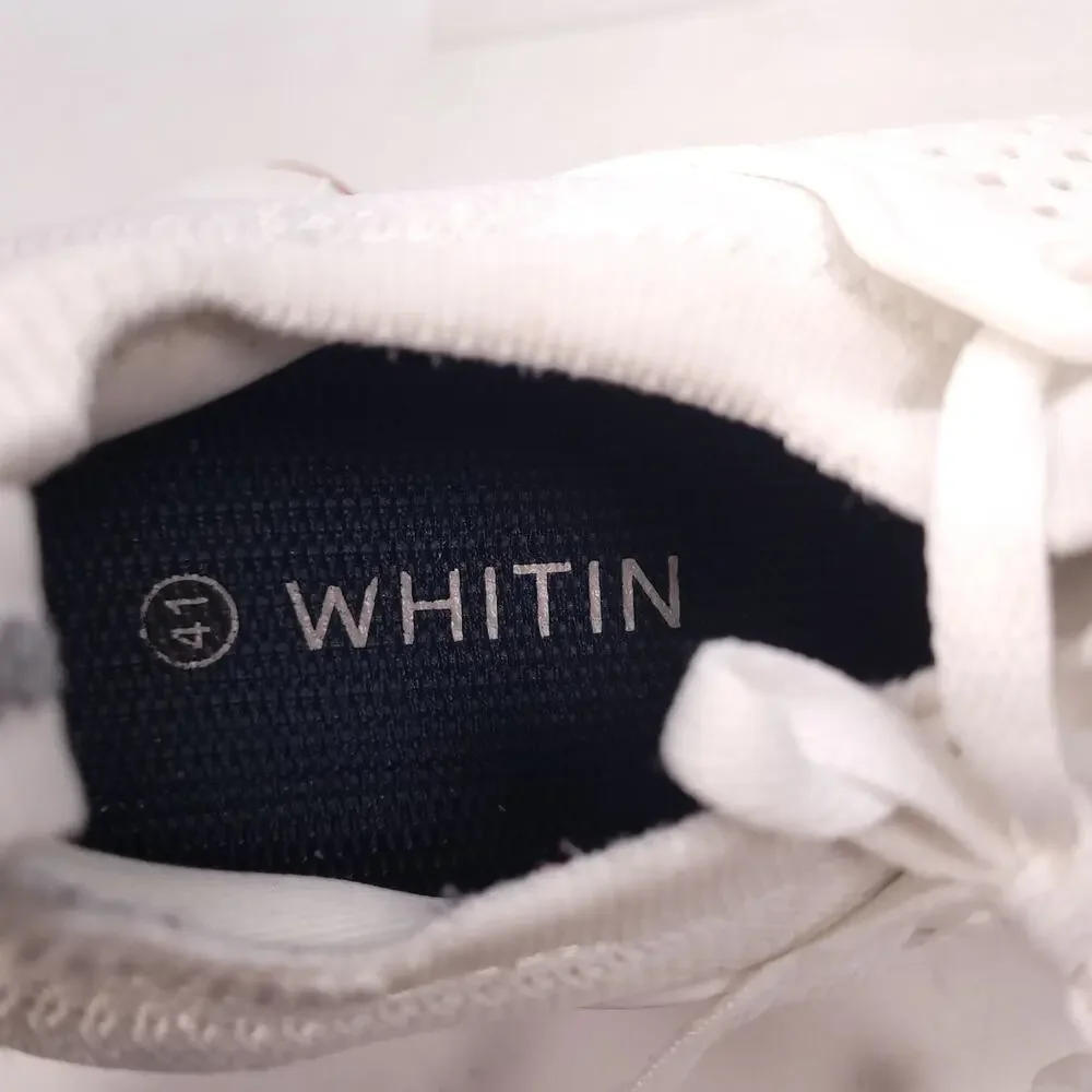 Whitin Walking Lace Up Athletic Sneaker Shoe Womens Size 10.5 41 White